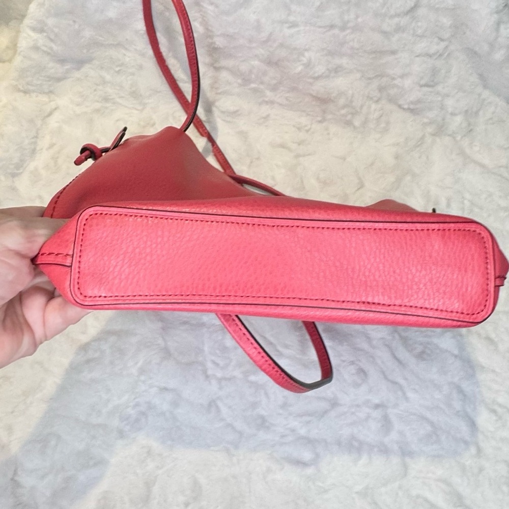 Coach Derby Crossbody in Strawberry Red Pebble Leather - Picture 6 of 10